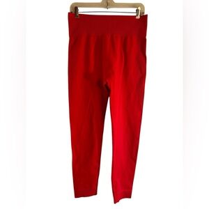 We Wore What Red Exercise Leggings